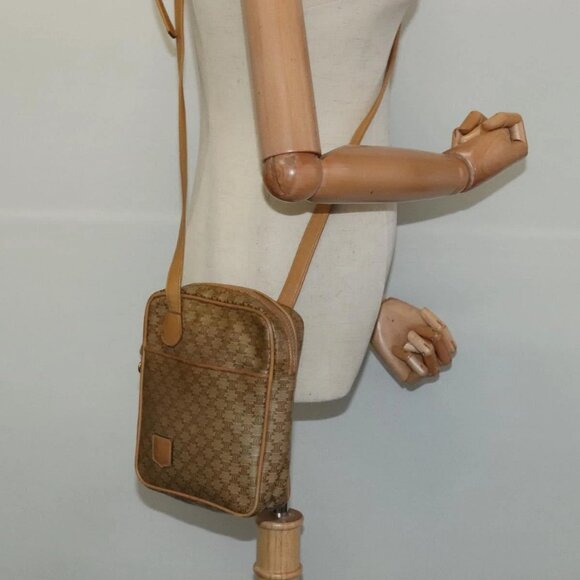 CELINE Macadam Canvas Shoulder Bag PVC Beige Gold Auth ep8051 - Picture 15 of 16